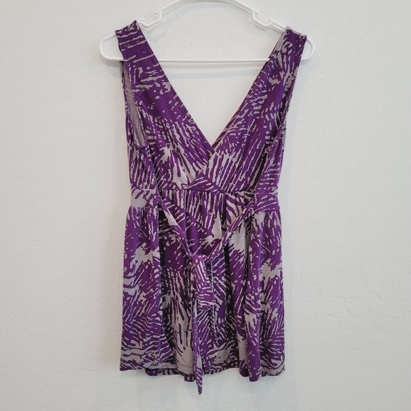 💕 Liz Lange Maternity & Nursing Sleeveless Top Gray & Purple Women's Size Large - Picture 2 of 10